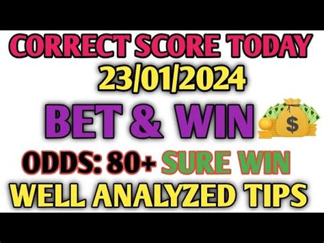 secret correct score prediction today  Higher Odds and Returns: Correct score betting typically offers much higher odds than other bet types