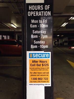 secure parking 450 flinders lane  $20 2 hours