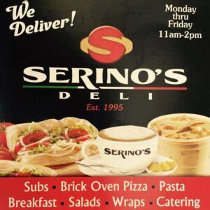 serino's deli  Selection includes Pasta Dishes, Subs And Sandwiches, Salads And Soups, Panini, Desserts and more