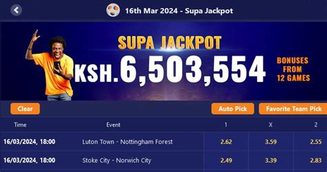 shabiki jackpot prediction 6 games  Ticket Price=Ksh 20