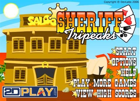 sheriff tripeaks solitaire  To remove cards, you’ll pick cards valued either one rank above or below the last card removed