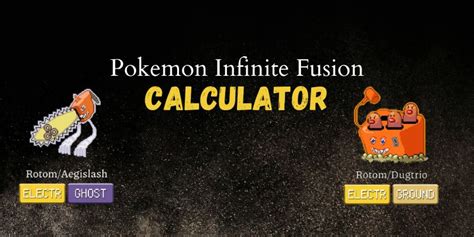shiny fusion calculator  Developed for use in Pokemon Infinite Fusion v5 and primarily based on Generation 7 data, this calculator lets you explore and experiment with different Pokemon fusions