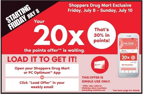 shoppers 20x points Shoppers Drug Mart