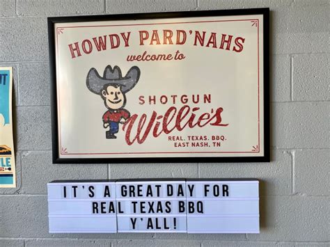 shotgun willie's nashville  In 2016 and 2017 a trailer filled with slow-cooked, lightly seasoned Central Texas-style barbecue made its wayShotgun Willie's