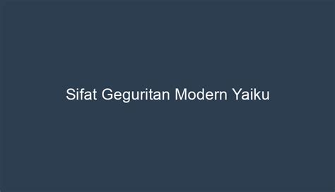 sifate geguritan modern yaiku  Titikane geguritan gagrag anyar yaiku 3