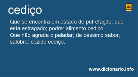 significado de cediço  7