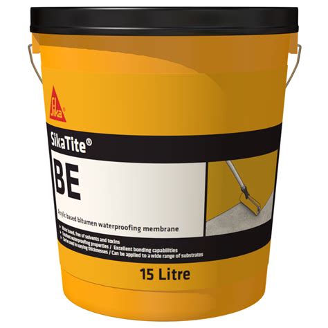 sika sikatite be 15l bitumen waterproofer  To create a mortar, add SikaTite-BE to a pre-formed sand/cement mix