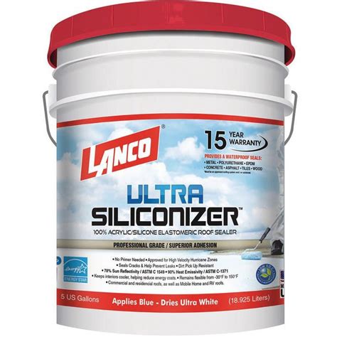 silicone roof coating lowes 75-Gallon White Silicone Reflective Roof Coating (Limited Lifetime Warranty) APOC 576 Premium Silicone White Roof Coating is a 100% silicone, extremely reflective roof coating for low slope roofs or areas where ponding water may occur