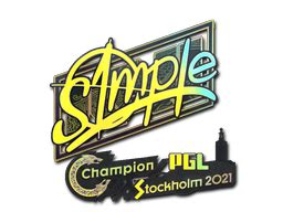 simple holo stockholm 2021  High Grade Sticker $1