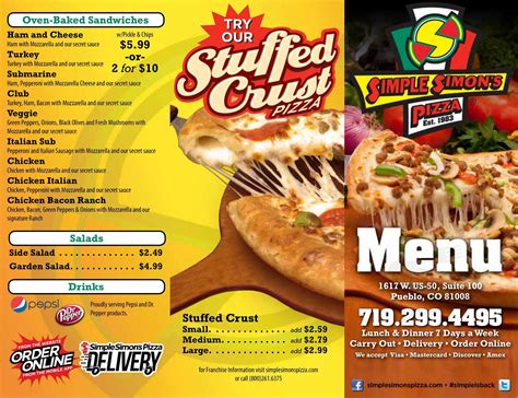 simple simon's pizza ramona menu  At Simple Simon's pizza 🍕, we serve some of the best italian food in Bentonville