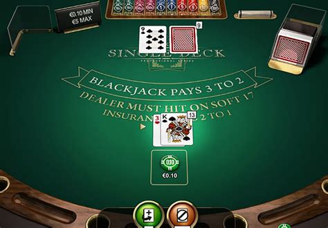 single deck blackjack kostenlos spielen Single deck also pays 3:1