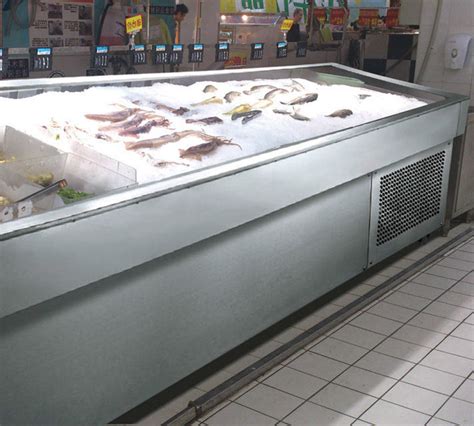 single deck meat and seafood display cooler  3