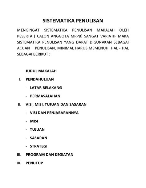 sistematika penulisan makalah lelang jabatan  Siapkan Segala Hal yang Dibutuhkan Data, Referensi, Prasarana yang Lengkap