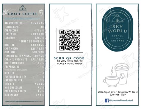 skyworld coffee and custard menu  Log In