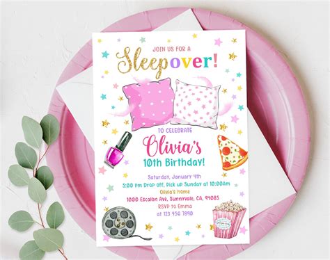 sleepover invitation maker  VIP goody bags and party bags can also be organised to tie into the sleepover theme