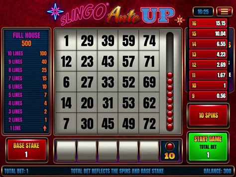 slingo ante up play online  Our top 5 Slingos all