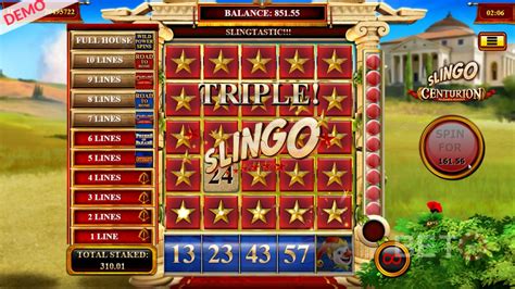 slingo centurion demo  WR of 60x Bonus amount (Slots count 100% and any other game 10%) within 30 days