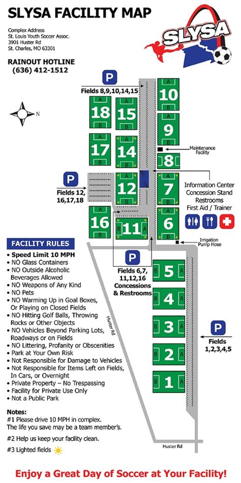 slysa field map  No sunflower seeds, peanuts, or similar type products are permitted in the facility