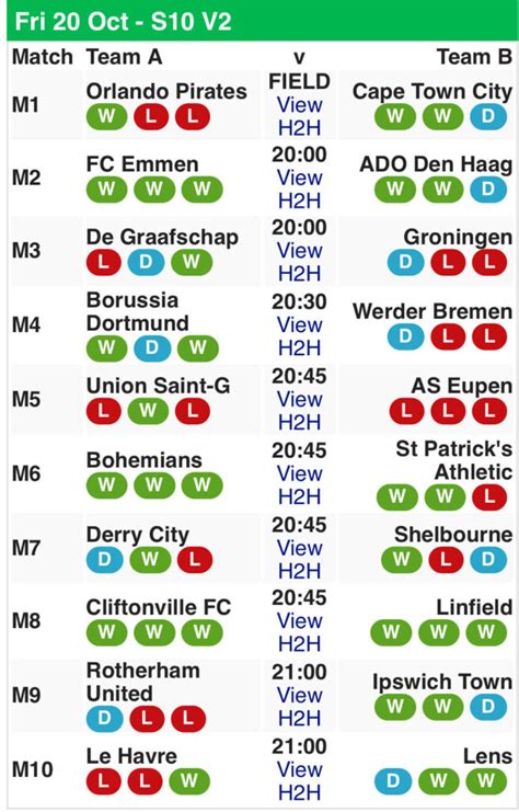 soccer 10 fixtures co