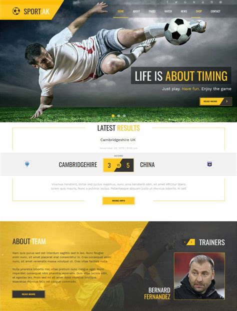 soccer web templates  Knights is a free football website template based on Bootstrap Framework, responsive and mobile-ready