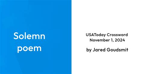 solemn prayer crossword clue dan word  Here are the possible solutions for "A solemn pronouncement to affirm the truth of a statement" clue