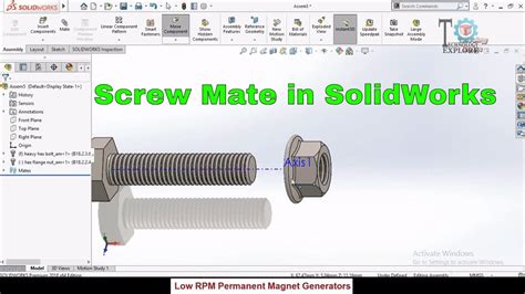 solidworks screw mate  