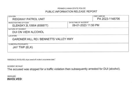 solomons word police report  Two Vehicle Accidents In Wellsville