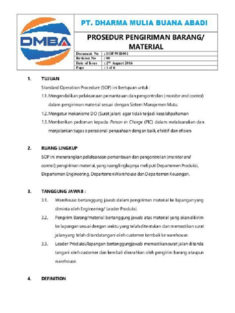 sop driver pengiriman barang  Dalam proses bisnis logistik ada proses-proses umum yang kita tahu, seperti: penerimaan barang, penyusunan, penyortiran, pengiriman yang mana di dalam proses-proses itu terdapat aturan-aturan agar semuanya