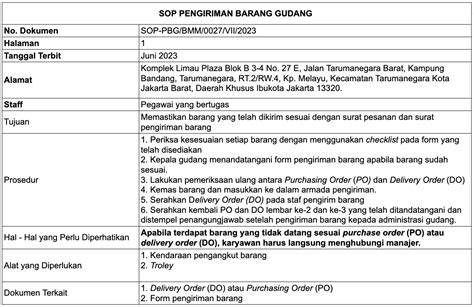 sop manajemen gudang  3