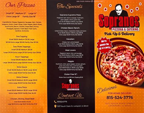 sopranos pizzeria allentown menu  Served with marinara sauce on the side