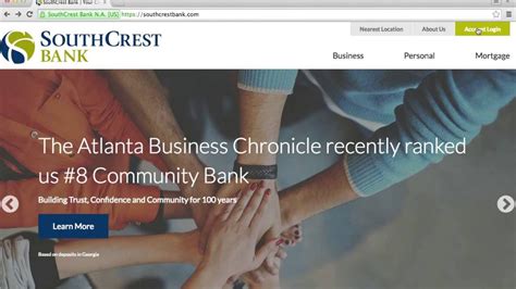 southcrest bank login  Check your balances, pay bills, transfer money, and locate ATMs and banking centers with just a touch