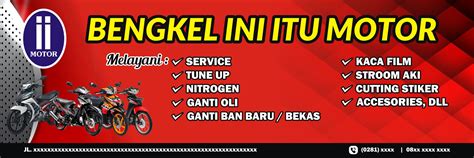 spanduk bengkel motor cdr blogspot