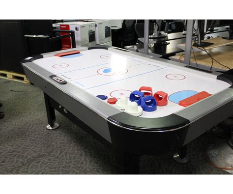 sportcraft turbo air hockey table 7-foot  This game is 40" L x 20" W x 8" H