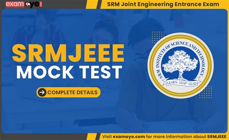 srmjeem exam mock test The SRMJEEE mock test 2024 will help candidates to be familiar with the type of questions that will be asked in the exam