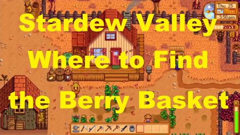 stardew valley blueberry basket  The so-called Blackberry Basket, can be found quickly and returned to its owner if you