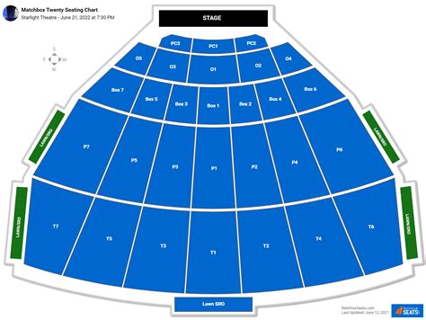 starlight seating chart with rows  Plaza 2, Row L, Seats 9-8