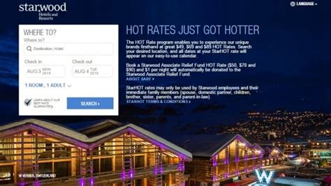 starwood starhot rates 55 Policy No