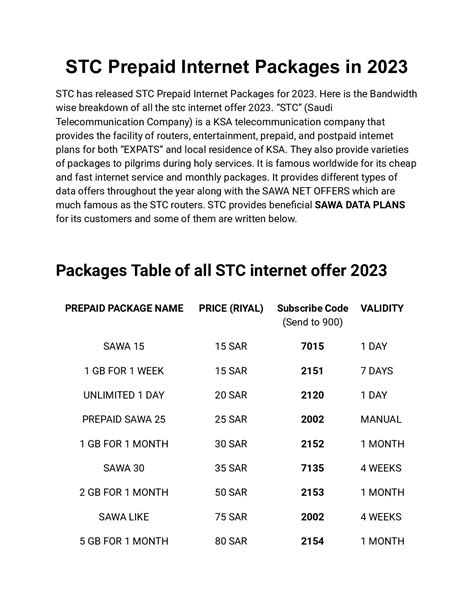 stc internet packages prepaid Prepaid 300GB