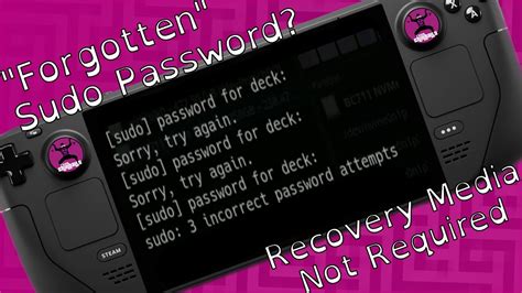 steam deck forgot sudo password reddit  Now, your partition will automount on start and you will no longer need to input