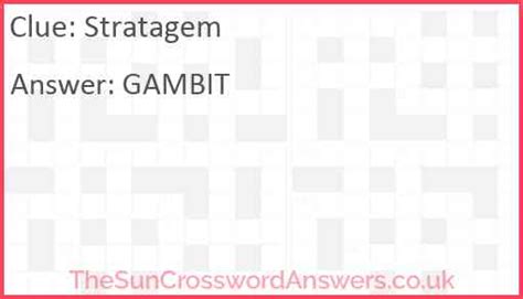 stratagem crossword clue  The Crossword Solver finds answers to classic crosswords and cryptic crossword puzzles