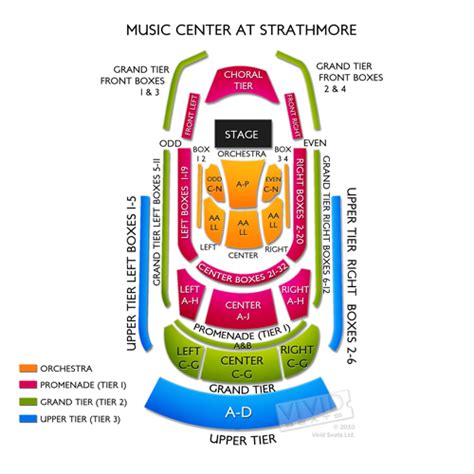 strathmore seating chart  The AMP at Strathmore with Seat Numbers