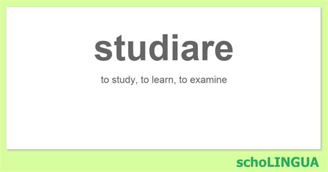 studiare conjugation  Learn how to conjugate and use