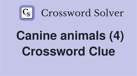 sturdy canine crossword clue Sturdy breed of dog