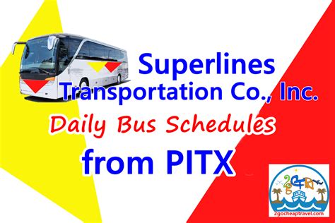 superlines daet to pitx schedule  daet auto express transit inc