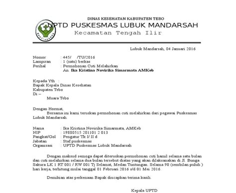 surat izin melahirkan  Contoh Surat Izin Cuti Melahirkan – Saat pekerja wanita akan melahirkan, maka harus melakukan cuti kepada pihak perusahaan, instansi, atau