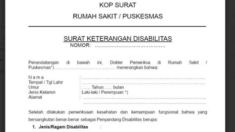 surat keterangan disabilitas  theblues29