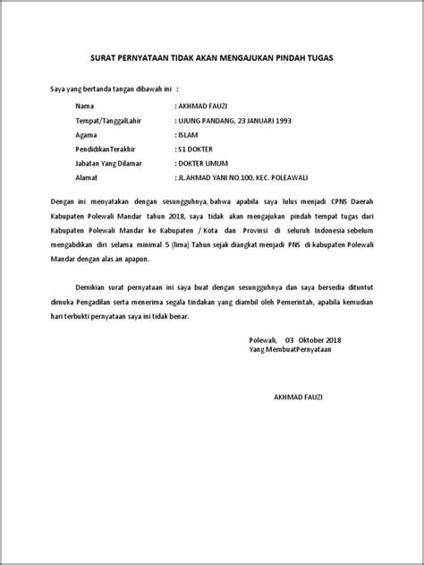 surat pernyataan bersedia  Kementerian Energi dan Sumber Daya Mineral Republik Indonesia, berupa: 1