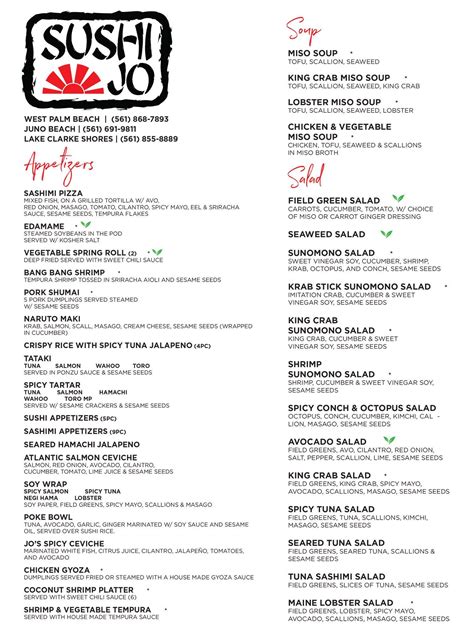 sushi jo juno beach menu  Related Pages