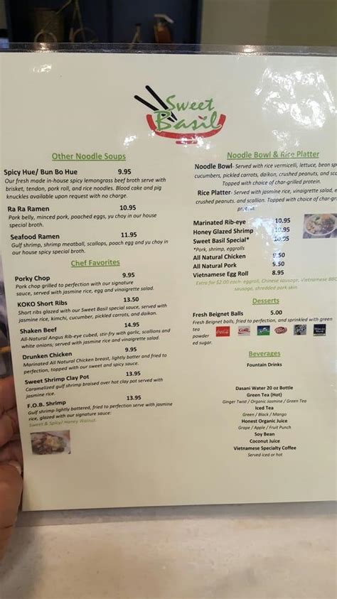 sweet basil menu beaumont tx 7 by its visitors