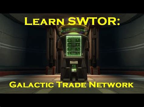 swtor galactic trade network prices  To access these networks, you will find kiosks located on your fleet in the 'Galactic Trade Network' sector or on Nar Shadaa in the Promenade